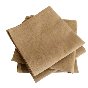 Natural Scottish Linen Napkins - Set of 4