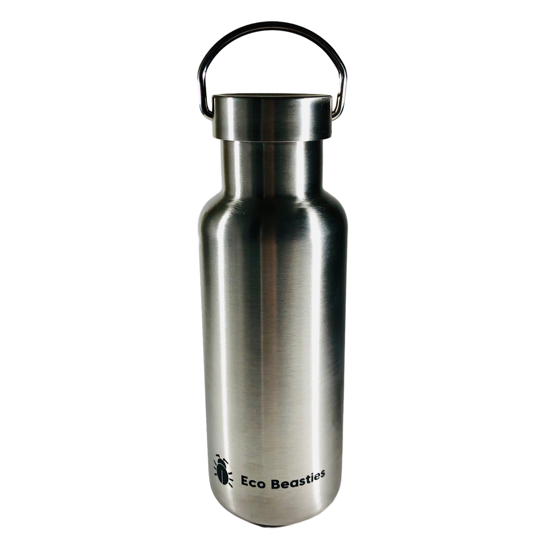 Eco Beasties Reusable Jerry Bottle 550ml - Matt Brushed Steel