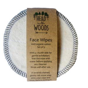 Reusable Face Wipes - 5 pack - by Head in the Woods