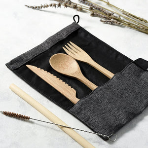 Jungle Culture- Bamboo Cutlery Set - Various Colours