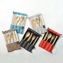 Jungle Culture- Bamboo Cutlery Set - Various Colours